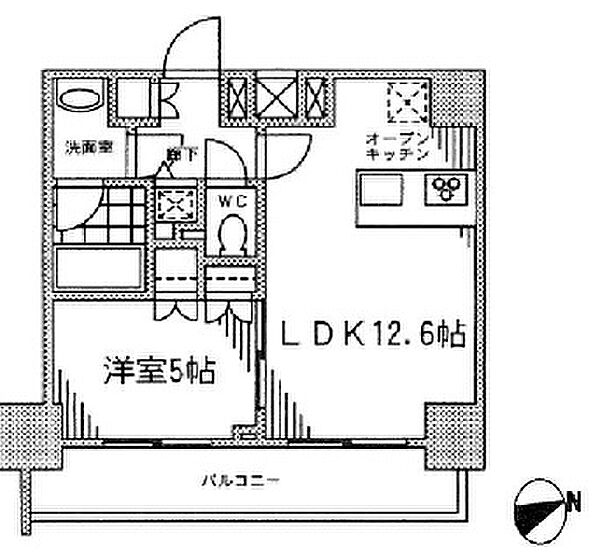 カスタリア門前仲町II 206｜東京都江東区富岡２丁目(賃貸マンション1LDK・2階・41.20㎡)の写真 その2