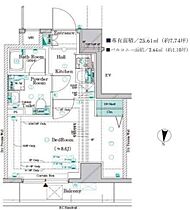 ガリシア錦糸町V 801 ｜ 東京都墨田区太平４丁目6-8（賃貸マンション1K・8階・25.48㎡） その2