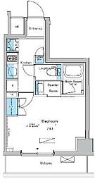 ウィルテラス森下四丁目 4階1Kの間取り