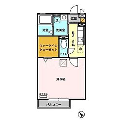 湘南新宿ライン高海 大宮駅 徒歩26分の賃貸アパート 2階1Kの間取り