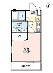 Ｉｎｆｏｇｌｉａ　Ｂｒｅｚｚａ 3階1Kの間取り