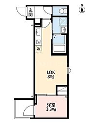 robot home 鉄道博物館II 3階1LDKの間取り
