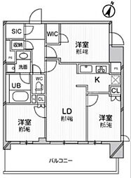 ドゥーエ大宮 3LDKの間取図画像
