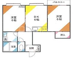 間取図画像 2DK