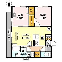 間取図画像 2LDK