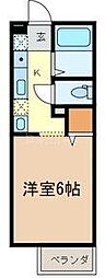 ミューレル信栄 1Kの間取図画像