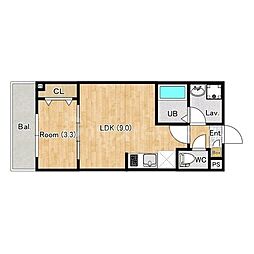 (仮称)ジーメゾン指扇セリーナ 1LDKの間取図画像