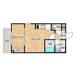 (仮称)ジーメゾン指扇セリーナ 1LDKの間取図画像