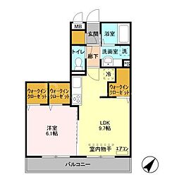 フローラ 1LDKの間取図画像