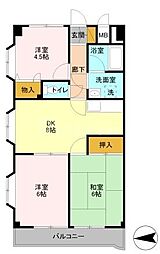 グランシャリオ大宮 3DKの間取図画像