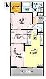 アーバンパレス21 2LDKの間取図画像