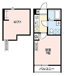 パル・レ・ザンド宮原 1Kの間取図画像