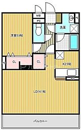 Pamir大成 1LDKの間取図画像