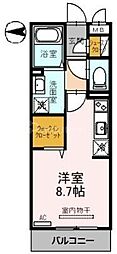 フェルカ ワンルームの間取図画像