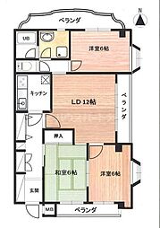 大宮ドミノマンション 3LDKの間取図画像