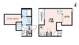 cobothome西大宮B 1Kの間取図画像