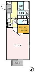 マリーゴールド 1Kの間取図画像