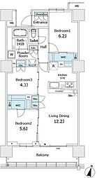 大宮サクラスクエアモール 3LDKの間取図画像