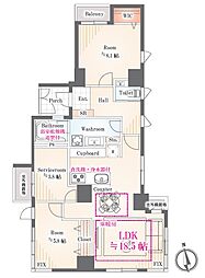 グリーンサイト芝公園 2SLDKの間取図画像