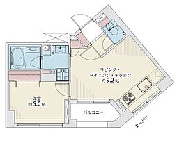 ジェイパーク早稲田 1LDKの間取図画像