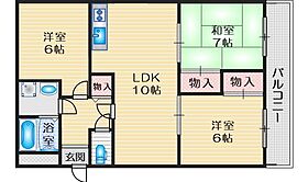 ノアII 301 ｜ 大阪府豊中市浜１丁目（賃貸マンション3LDK・3階・70.00㎡） その2