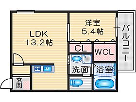 レジーナ吹田 105 ｜ 大阪府吹田市元町（賃貸マンション1LDK・1階・39.93㎡） その2