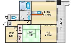 パークハイツアイリス5号館 701 ｜ 大阪府豊中市小曽根４丁目（賃貸マンション3LDK・7階・74.02㎡） その2