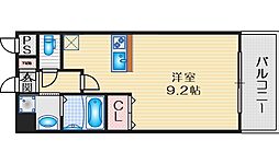 プレサンスＯＳＡＫＡ江坂 5階ワンルームの間取り