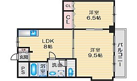 千里ロイヤルハイツ 201 ｜ 大阪府吹田市千里山西１丁目（賃貸マンション2LDK・2階・45.00㎡） その2