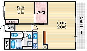 アパルトマン北千里 203 ｜ 大阪府吹田市上山田（賃貸マンション1LDK・2階・67.14㎡） その2