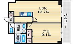 中旺ビル 1LDKの間取図画像