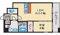 プレジオ緑地公園 1LDKの間取図画像