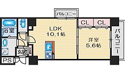 ノルデンハイム江坂2 1LDKの間取図画像