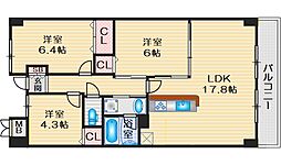 インプルーブ緑地公園 3LDKの間取図画像