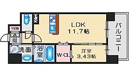 WORVE吹田江坂 1LDKの間取図画像