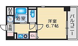 サン・イーストエサカ ワンルームの間取図画像