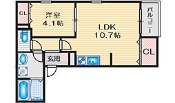 (仮称)La-Crea豊中立花町 1LDKの間取図画像
