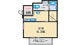 クラフトテラス豊南町南 1Kの間取図画像