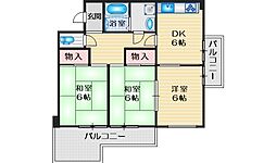 ロワール朝日が丘 3DKの間取図画像