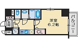 エスリード江坂グランツ 1Kの間取図画像