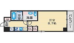ミュプレ江坂 1Kの間取図画像