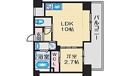 アドバンス江坂ラシュレ 1LDKの間取図画像