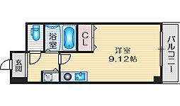 ビスタ江坂南 ワンルームの間取図画像