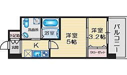 セレニテ江坂ルフレ 2Kの間取図画像