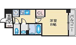 ディームス江坂 1Kの間取図画像