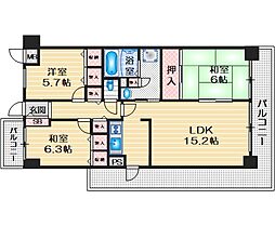 グリーンヒルパート2 3LDKの間取図画像