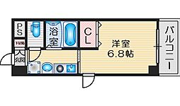 アヴァンセクール江坂 1Kの間取図画像