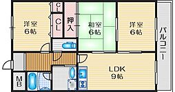 ヴィラ・クィーン 3LDKの間取図画像