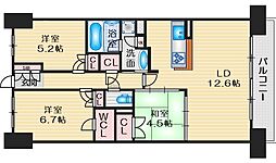 パークナードフィット津雲台 3LDKの間取図画像