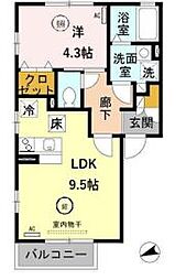 エクセレンテ 1LDKの間取図画像